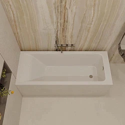 Ванна из искусственного камня Veconi Solita 170x70 SLT17070 белая глянцевая