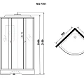 Душевая кабина Niagara Luxe 90x90см NG-7701M профиль хром