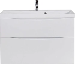 Тумба с раковиной BelBagno Marino 90 белая глянцевая