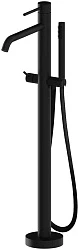 Напольный смеситель для ванны с душем Paffoni Light LIG032NO черный матовый