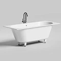 Ванна из искусственного камня Salini Ornella Axis 170x70 см 104613M белый матовый