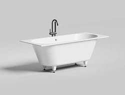 Ванна из искусственного камня Salini Ornella Axis 170x70 см 104613M белый матовый
