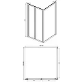 Душевой уголок Bravat Drop 90x90см BS090.2120A профиль хром, стекло прозрачное