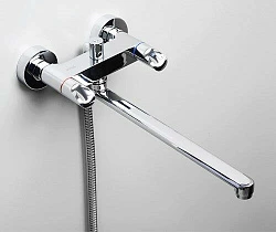 Смеситель для ванны с душем Wasserkraft Lossa 1202L хром