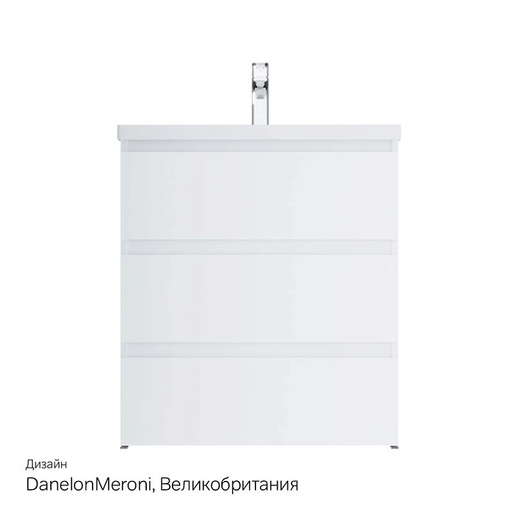 Тумба с раковиной AM.PM Gem S 75 напольная, белая глянцевая