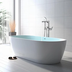 Напольный смеситель для ванны с душем Aquatek Бетта AQ1145CR с внутренней частью, хром