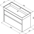 Тумба с раковиной Aquanet Nova Lite 100 245252 белая