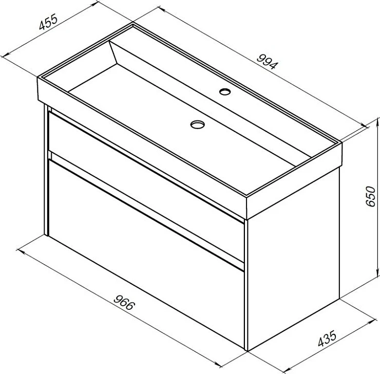 Тумба с раковиной Aquanet Nova Lite 100 245252 белая