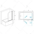 Шторка на ванну RGW Screens SC-09B 80x150см 06110908-14 профиль черный, стекло прозрачное