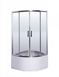 Душевой уголок Esbano ESR-8010 80х80 см, профиль хром, стекло рифленое, высокий поддон