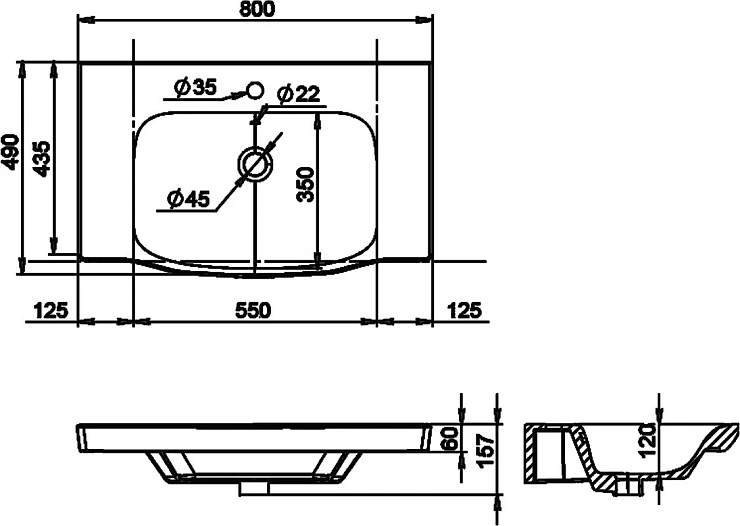 Тумба с раковиной AM.PM Like 80 белый глянец Тумба с раковиной AM.PM Like 80 белый глянец