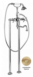 Напольный смеситель для ванны с душем Cezares NOSTALGIA-VDP2-02-M бронза