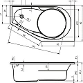 Акриловая ванна Riho Yukon 160x90 Plug & Play B009012005 левая, белая глянцевая