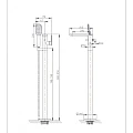 Напольный смеситель для ванны с душем Bravat Gina F665104C-B3-ENG хром
