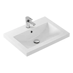 Тумба с раковиной Comforty Лима 60П2 белая матовая (раковина Como 60)