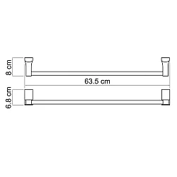 Полотенцедержатель Wasserkraft Leine K-5030 хром