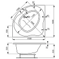 Акриловая ванна Vagnerplast Plejada 150x150 VPBA150PLE3X-04 белая глянцевая