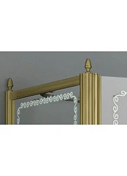 Душевой уголок Cezares Retro 90x90 RETRO-A-P-1-90-CP-Br-R профиль бронза, стекло прозрачное с узором