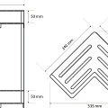 Двойная полочка для мыла угловая - мыльница Bemeta 146208222