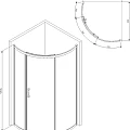 Душевой уголок AM.PM Like 90x90см W83G-315-090CG64 профиль матовый хром, стекло тонированное