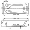 Акриловая ванна Vagnerplast Ebony 170x75 VPBA170EBO2X-04 белая глянцевая