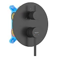 Смеситель для ванны с душем Aquatek Европа AQ1347MB с внутренней частью, матовый черный
