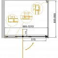 Душевой уголок Cezares Variante 100x90см VARIANTE-AH-1-90/100-90-C-Cr хром, стекло прозрачное