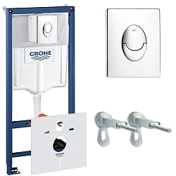 Система инсталляции для унитазов Grohe Rapid SL 38750001 4в1 с кнопкой хром глянцевая