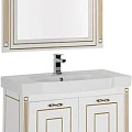 Мебель для ванной Aquanet Паола 90 белый/золото керамика