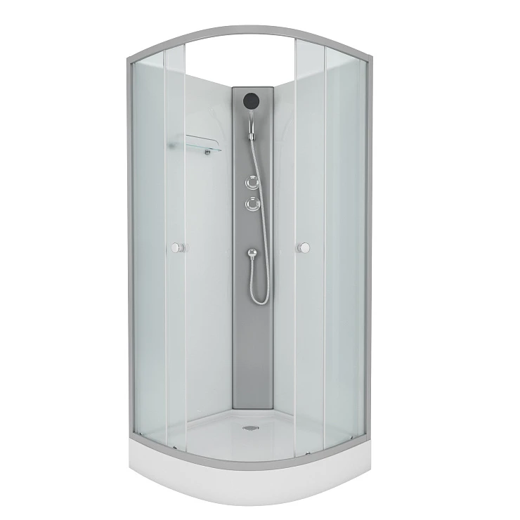 Душевая кабина Niagara Eco 90x90см NG-4301BK профиль серебро