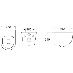 Унитаз подвесной Ceramica Nova Play CN3001 белый глянец