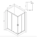 Душевой уголок AM.PM Gem 120x90см W90G-404-120290-MT профиль хром, стекло прозрачное