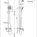 Душевая стойка D&K Berlin Technische DA1433725A02 черная матовая