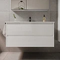 Тумба с раковиной Sancos Libra 100 белая глянцевая