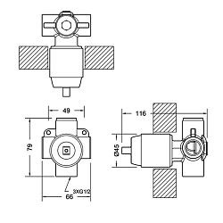 Скрытая часть Bravat Built-in D999CP-RUS