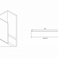 Шторка на ванну ABBER Immer Offen 80x140см AG71080B профиль черный, стекло прозрачное