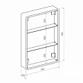 Зеркало-шкаф Art&Max Platino 60 AM-Pla-600-800-1D-L-DS-F с подсветкой, белый