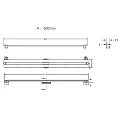 Душевой лоток Berges Super Slim 60 090052 хром матовый