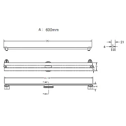 Душевой лоток Berges Super Slim 60 090052 хром матовый