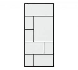 Душевая перегородка Bravat Blackline 90x195см BG090.6414B профиль черный, стекло прозрачное