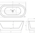 Акриловая ванна ABBER 170x80 AB9345-1.7 белая глянцевая