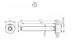 Кронштейн Bravat Built-in P7436C-RUS хром