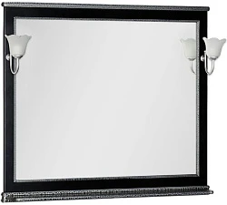 Зеркало Aquanet Валенса 110 180296 черный/серебро