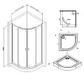 Душевой уголок AM.PM X-Joy 90x90см W88E-205-090MT профиль матовый хром, стекло прозрачное
