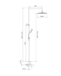 Душевая стойка Gappo G99-30 G2499-30 хром