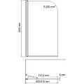 Шторка на ванну Wasserkraft Leine 80x140см 35P01-80 профиль хром, стекло прозрачное