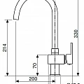 Смеситель для раковины Cezares Unika UNIKA-LSM1-A-03/24-W0 золото