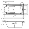 Акриловая ванна Riho Columbia 150x75 B002001005 белая глянцевая