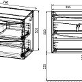 Тумба с раковиной Style Line Бергамо мини 80 антискрейч серый матовый