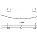 Полка Wasserkraft Leine K-5024 с ограничителем, хром